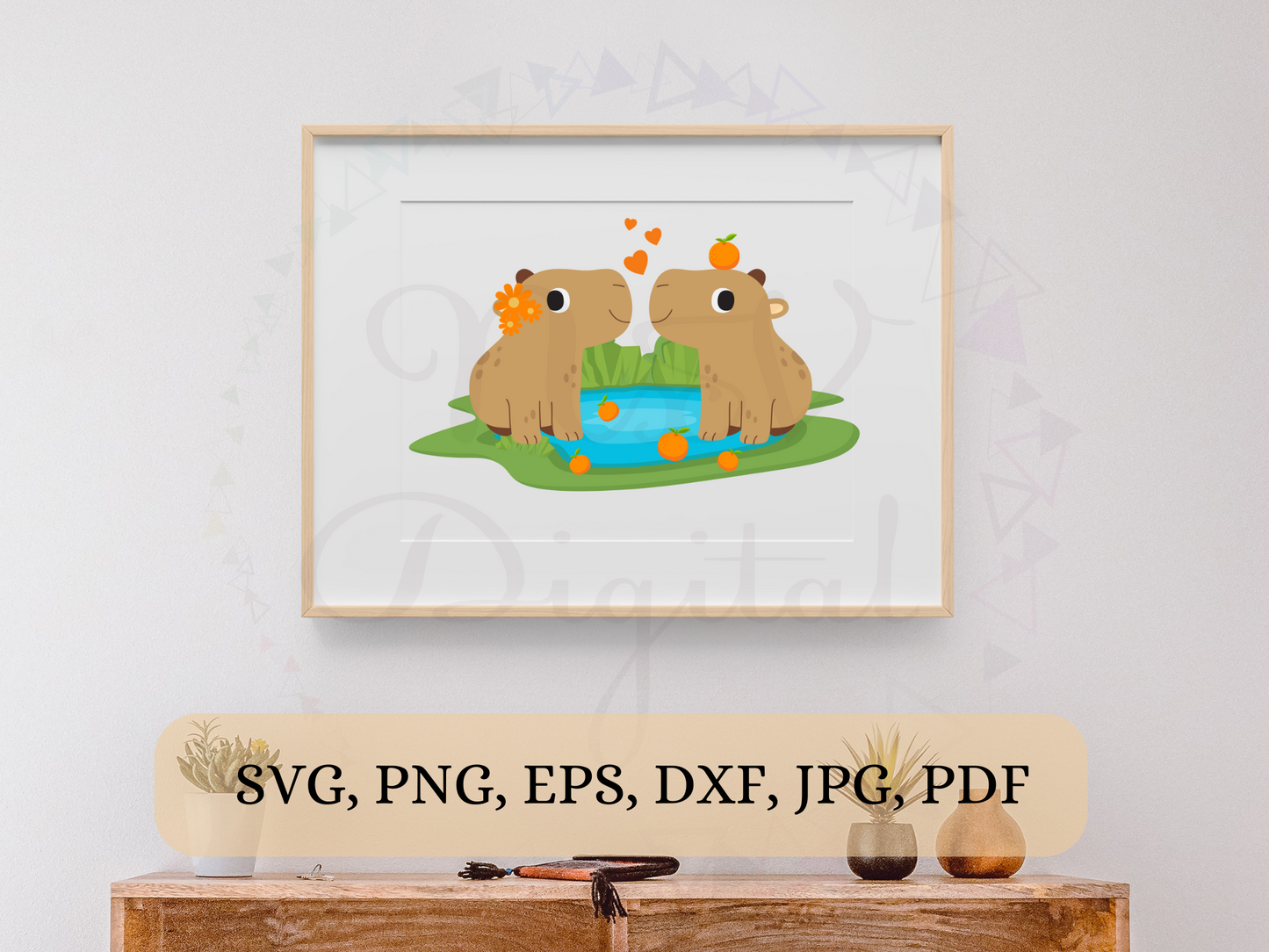 Couple Capybara Svg