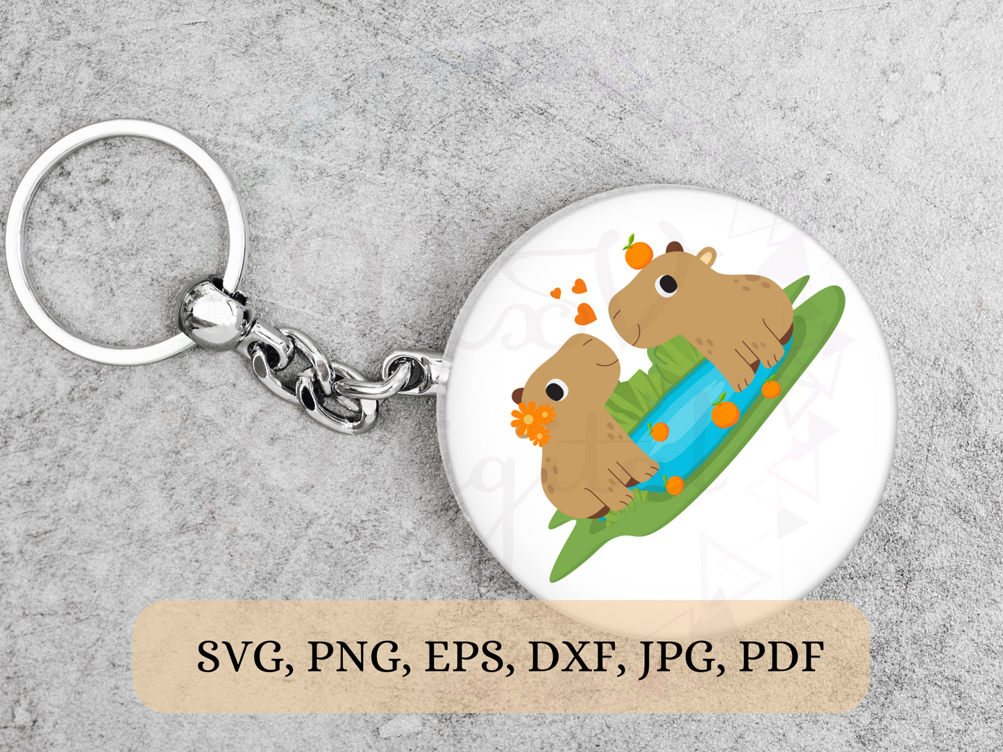 Couple Capybara Svg