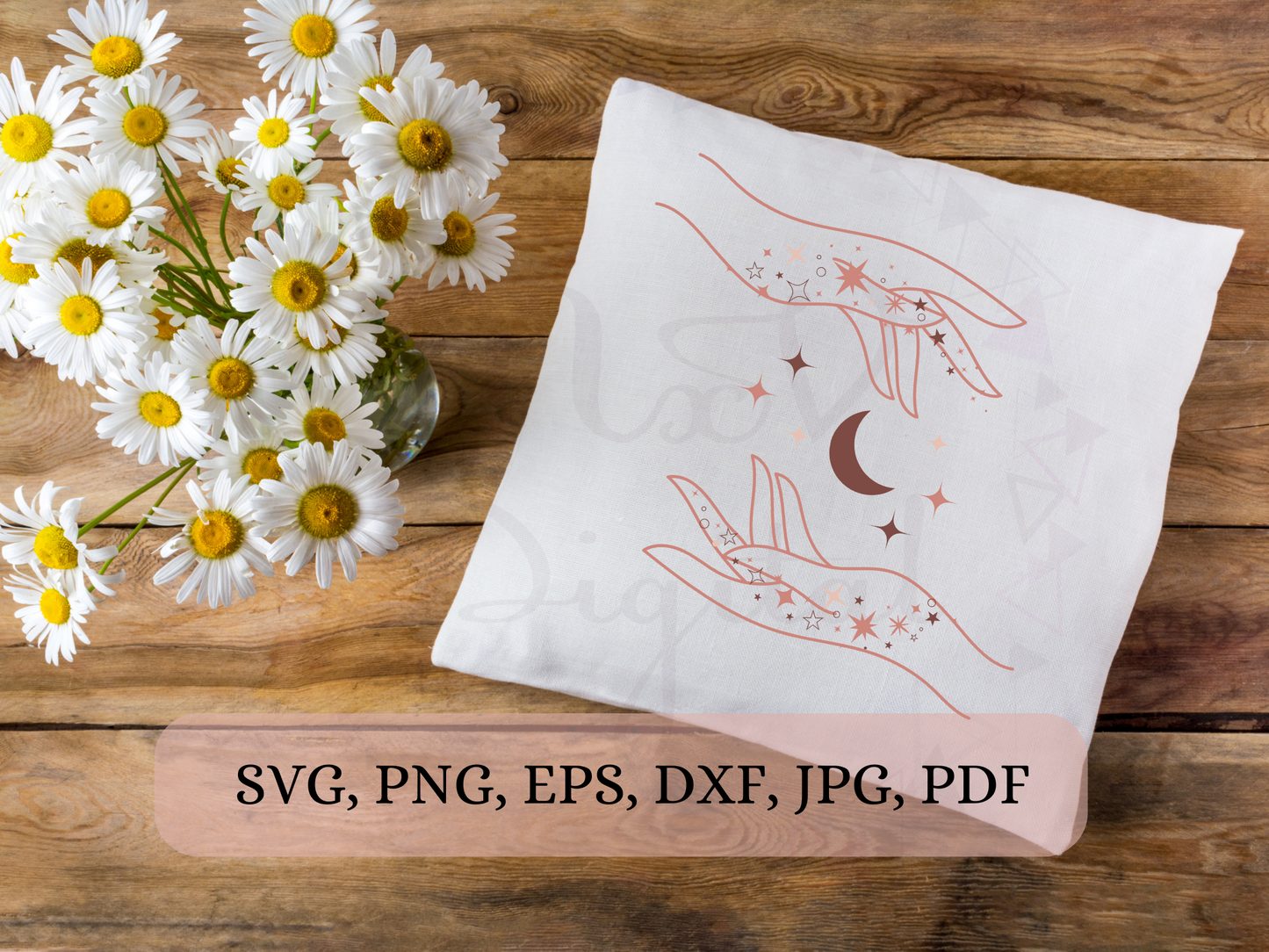 Magical Hands Boho Celestial Svg