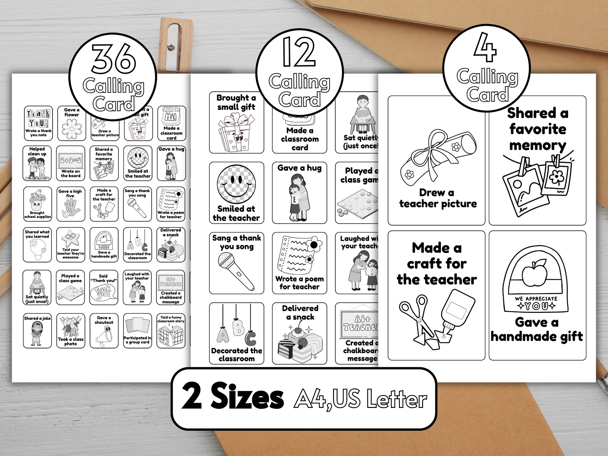 Groovy Teacher Love Bingo printable – black & white classroom game