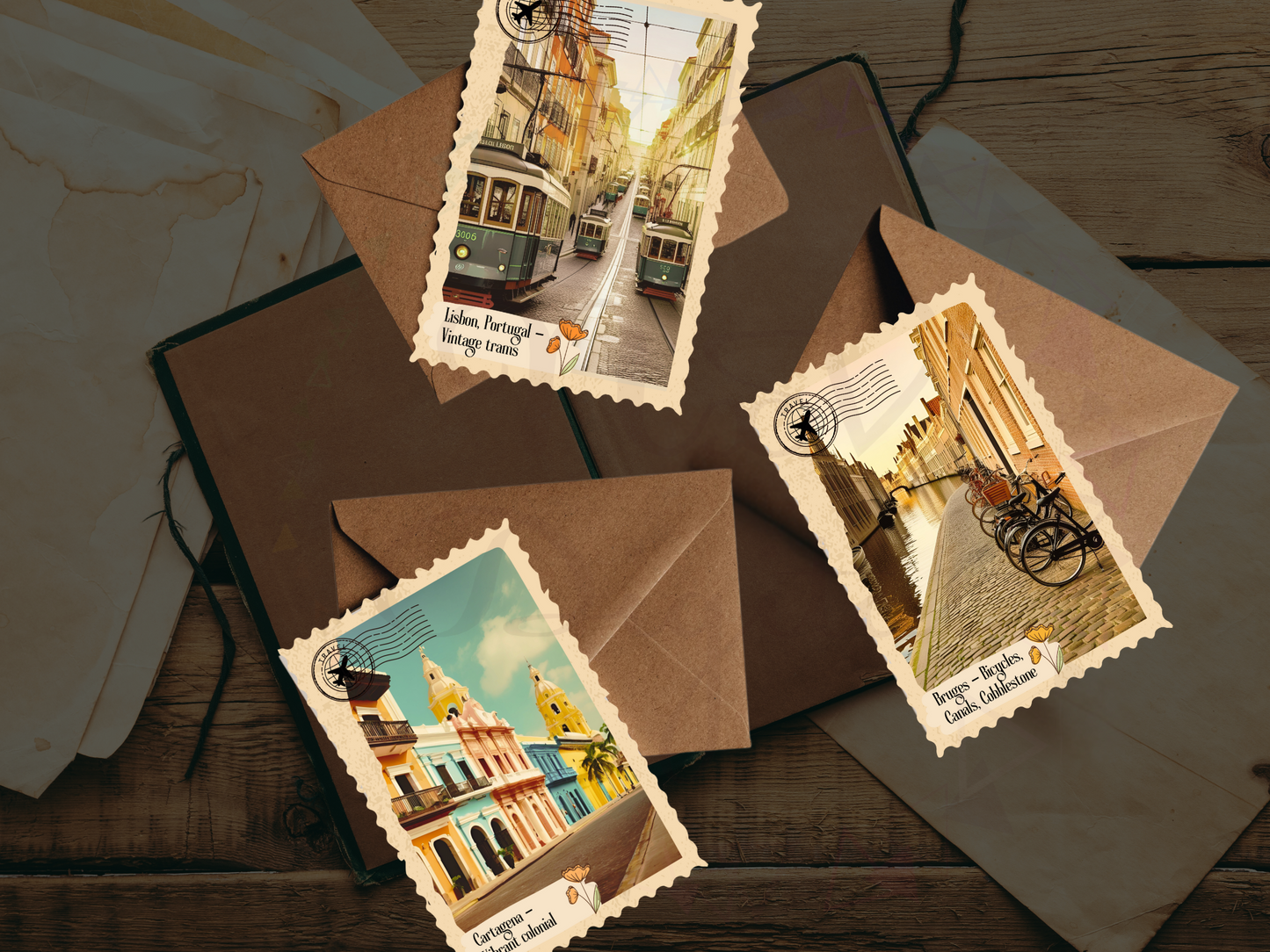 Vintage Travel 50 Affirmation Cards