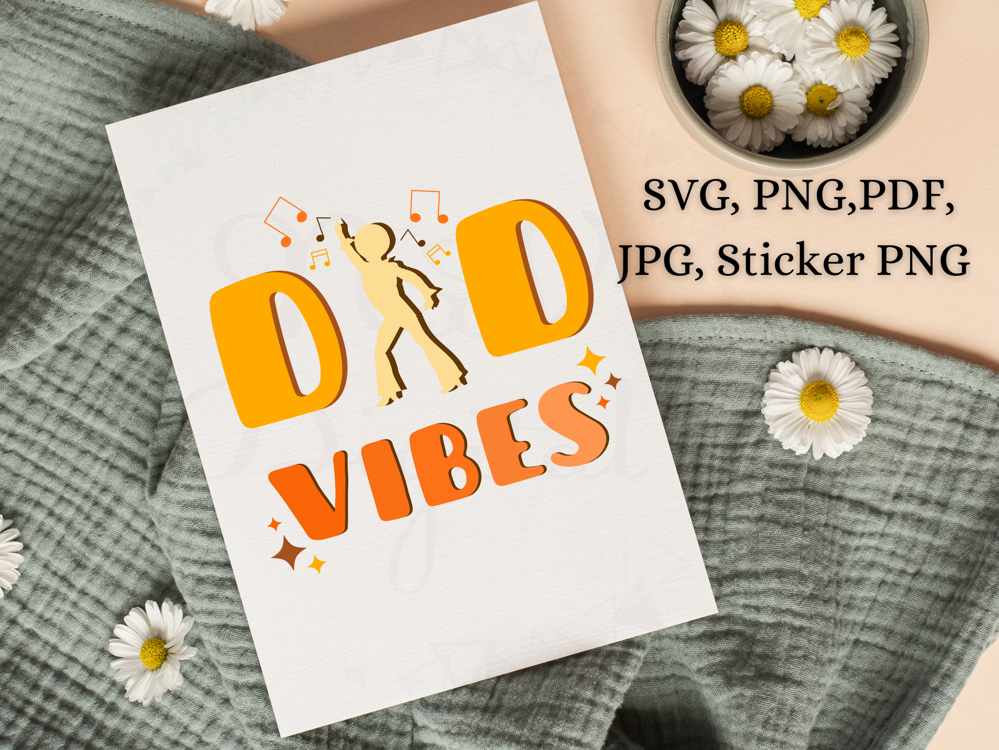 Printable Father’s Day sticker set with SVG and PNG files