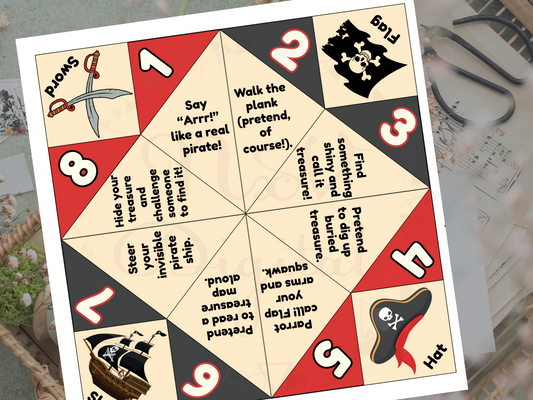 Pirate-themed paper craft for kids