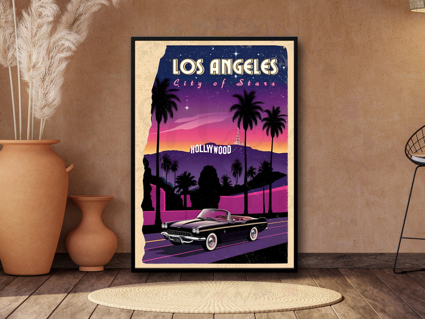 City of Stars wall art print held in hand mockup