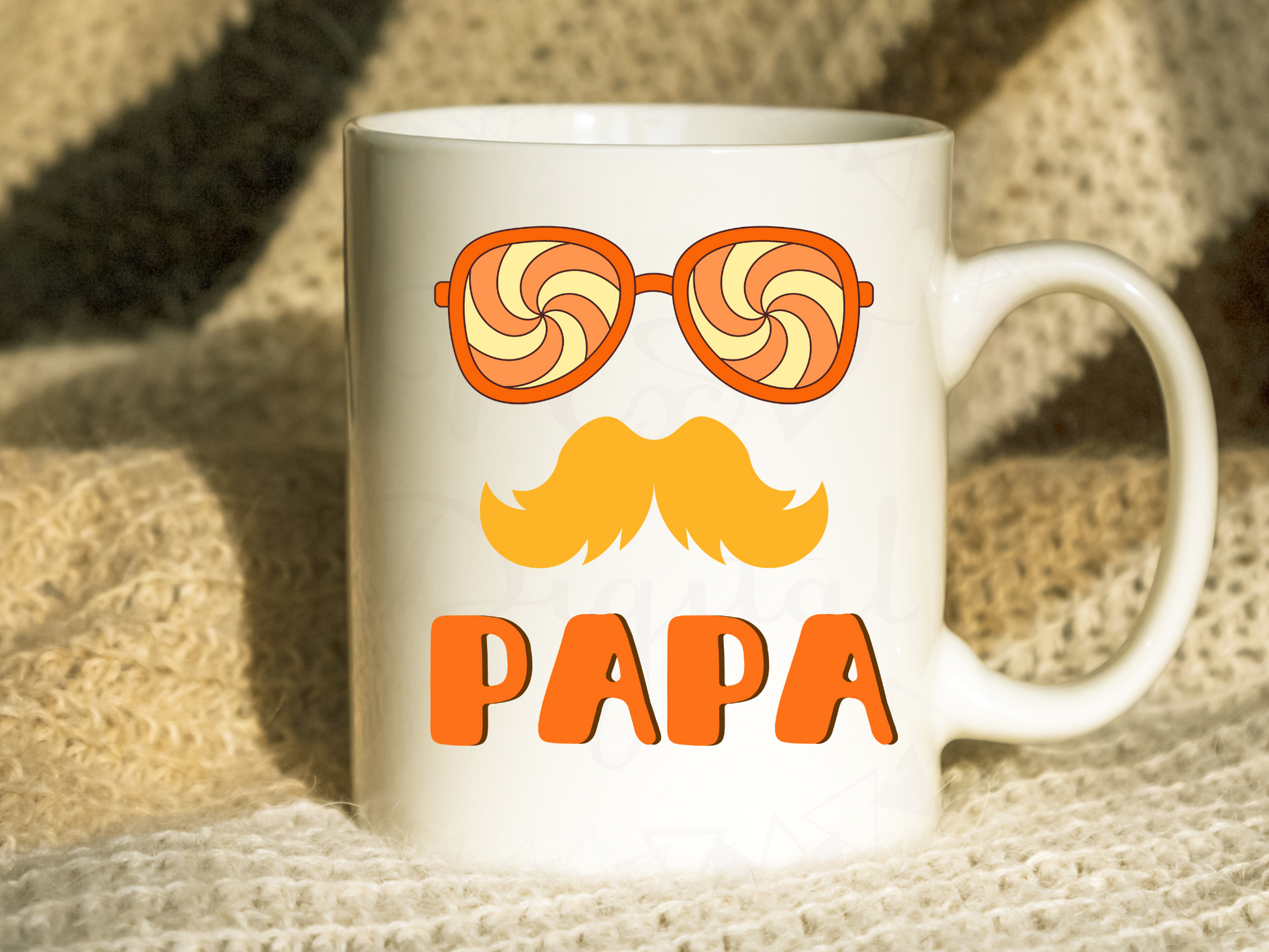 Groovy Father’s Day PNGs used in digital scrapbook project