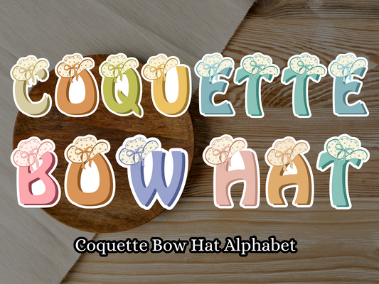Coquette Bow Hat Alphabet