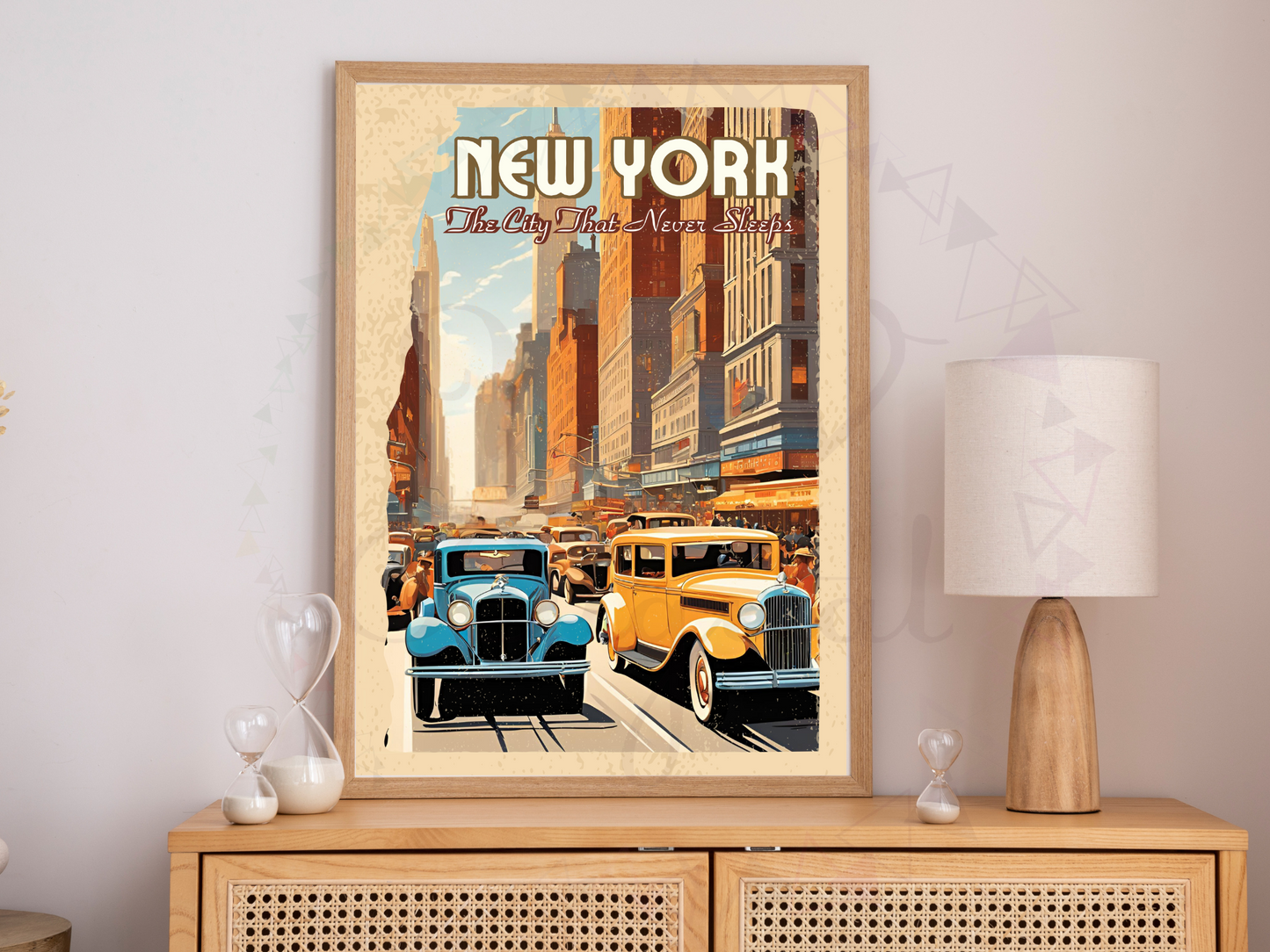 New York Vintage Travel Poster | The City That Never Sleeps