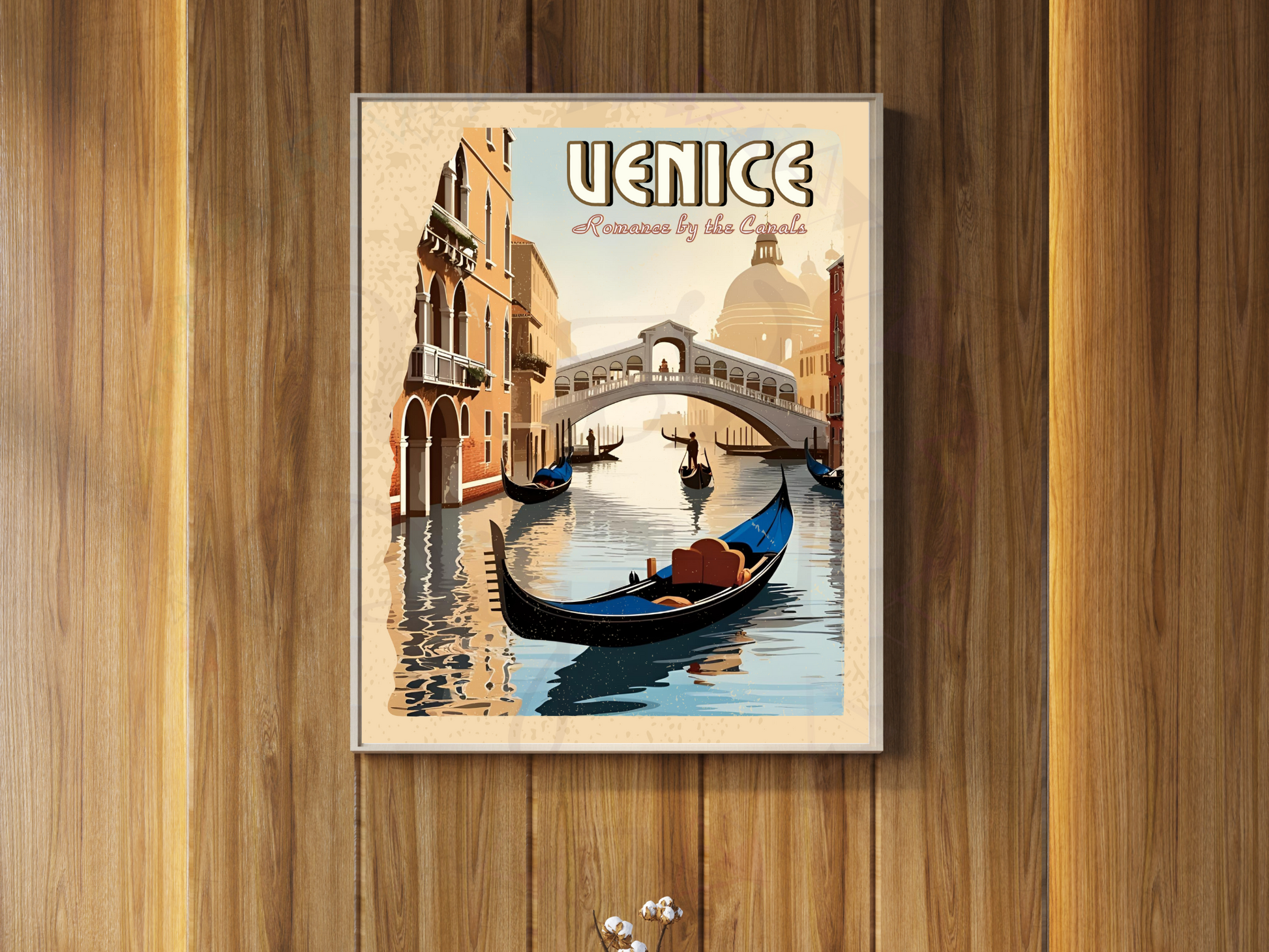 Retro-style Venice Italy printable wall art