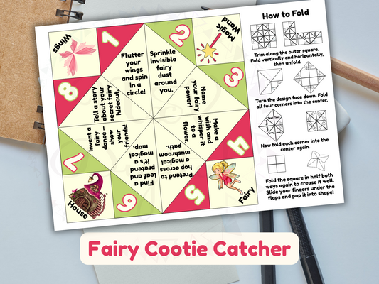 Doodle-style fairy icons and colors