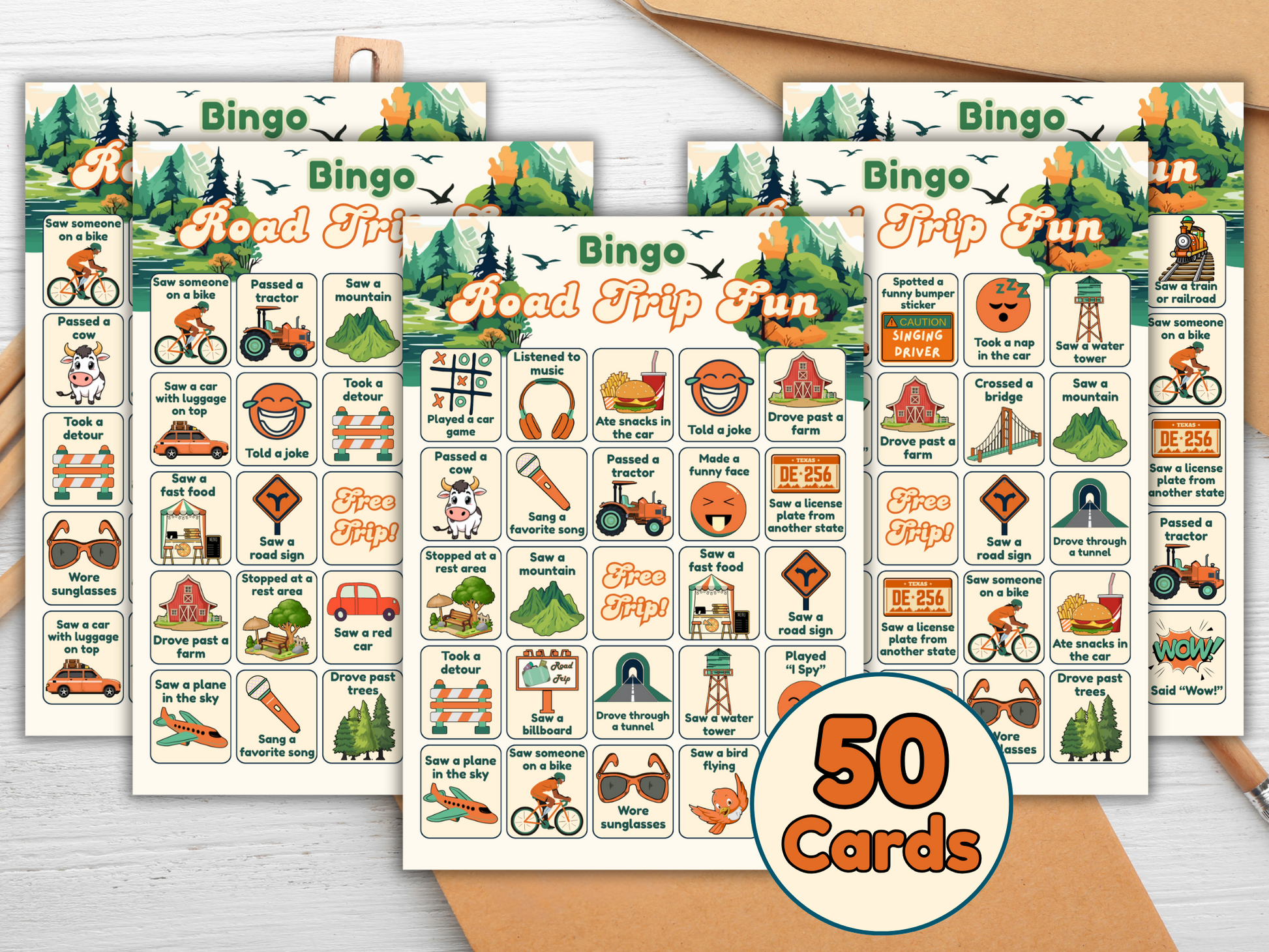 Marking sheet for called bingo items with space to check off