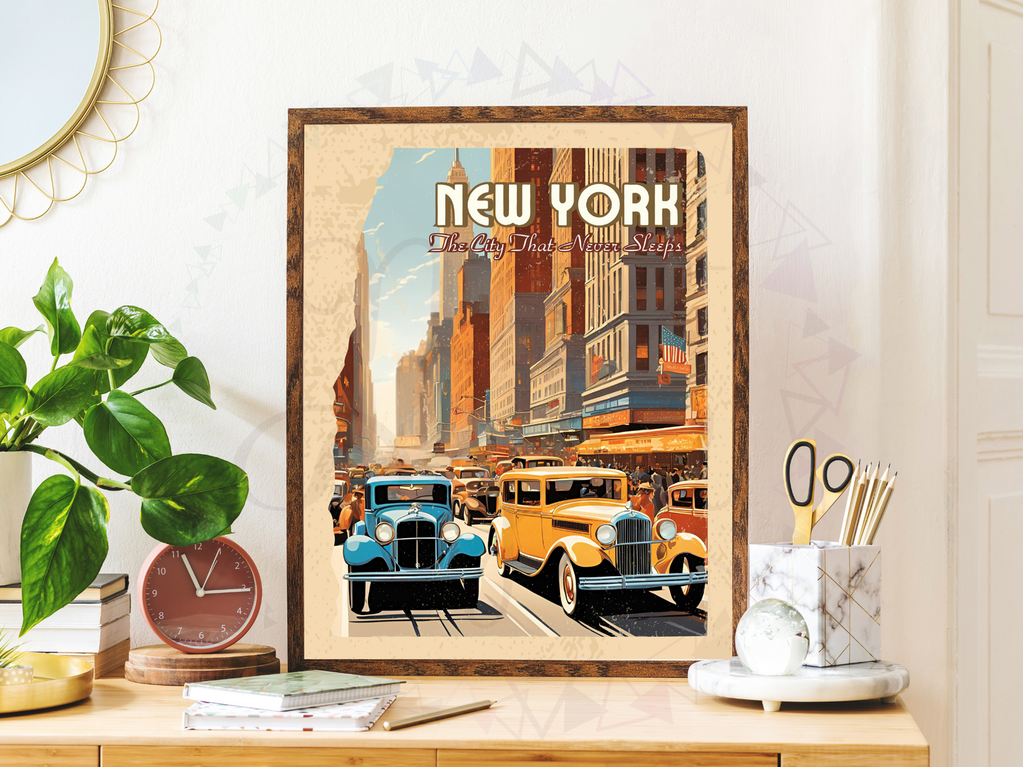 New York Vintage Travel Poster | The City That Never Sleeps