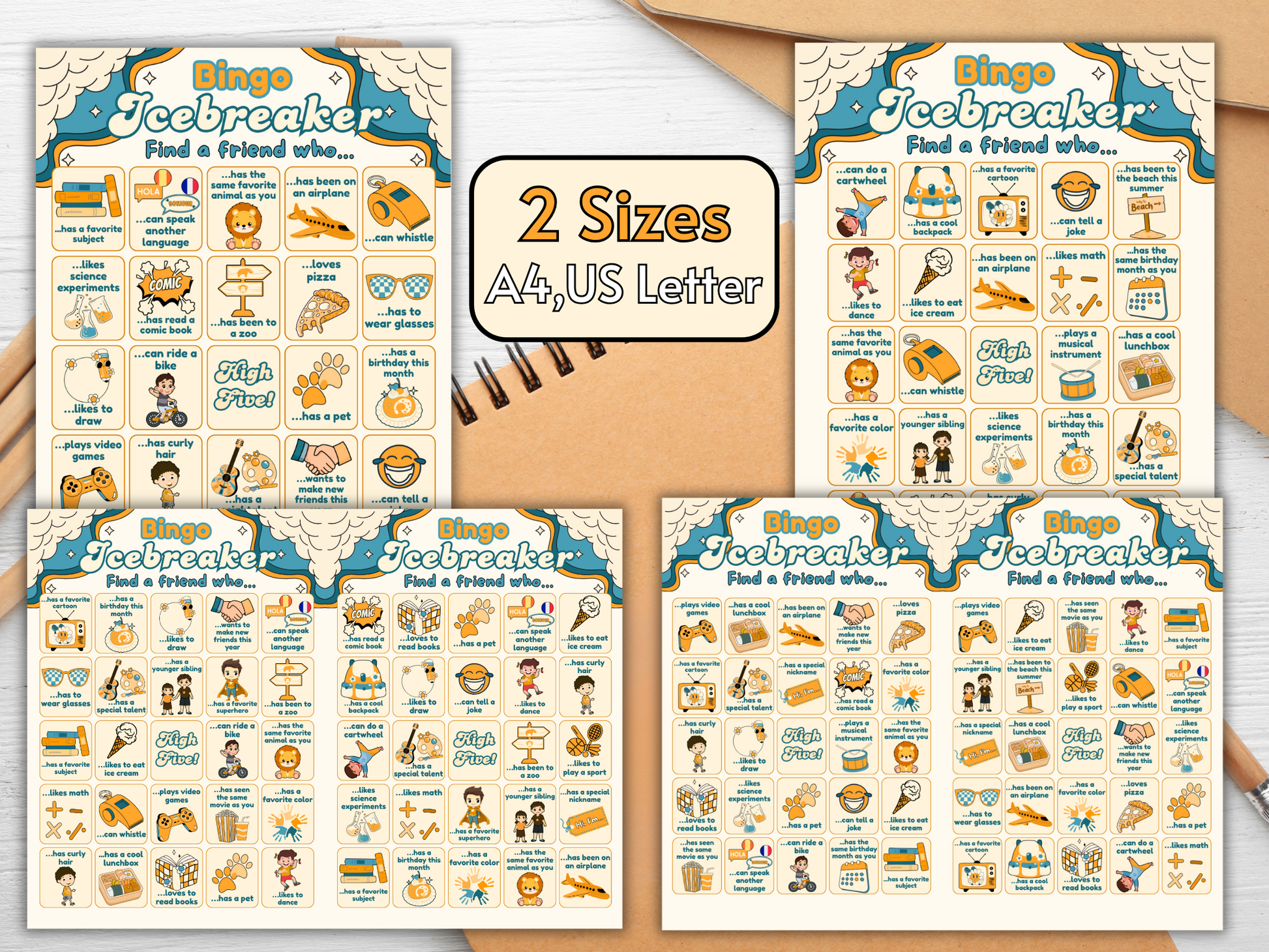 Fun school-themed bingo for end-of-year classroom parties