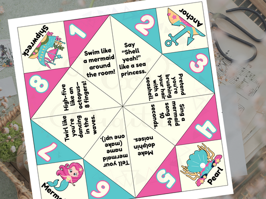 Close-up of mermaid game