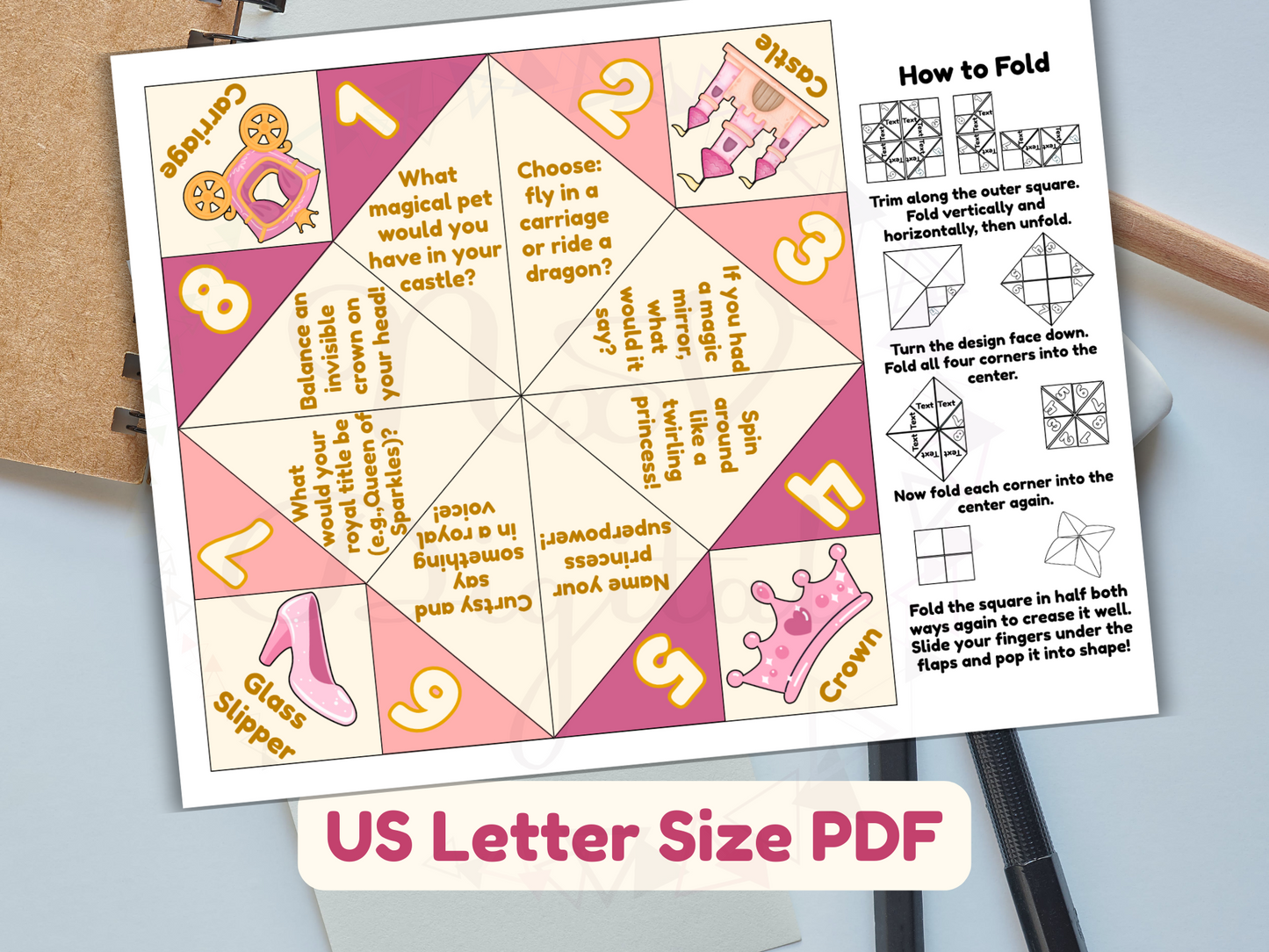Fun royal game in book-style layout