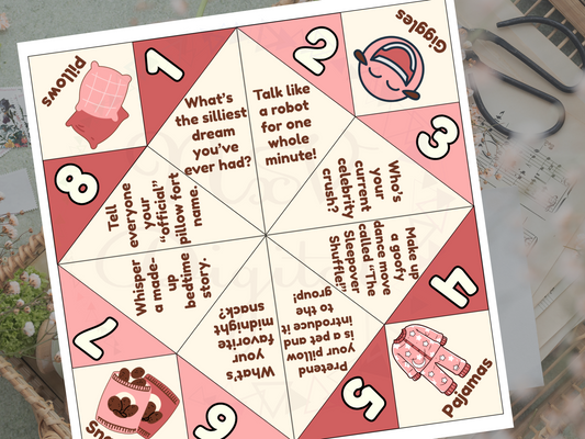 Close-up of folding instructions and layout