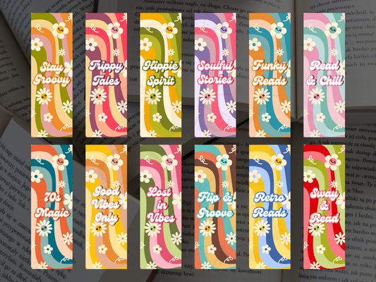 Groovy Bookmark Digital Download