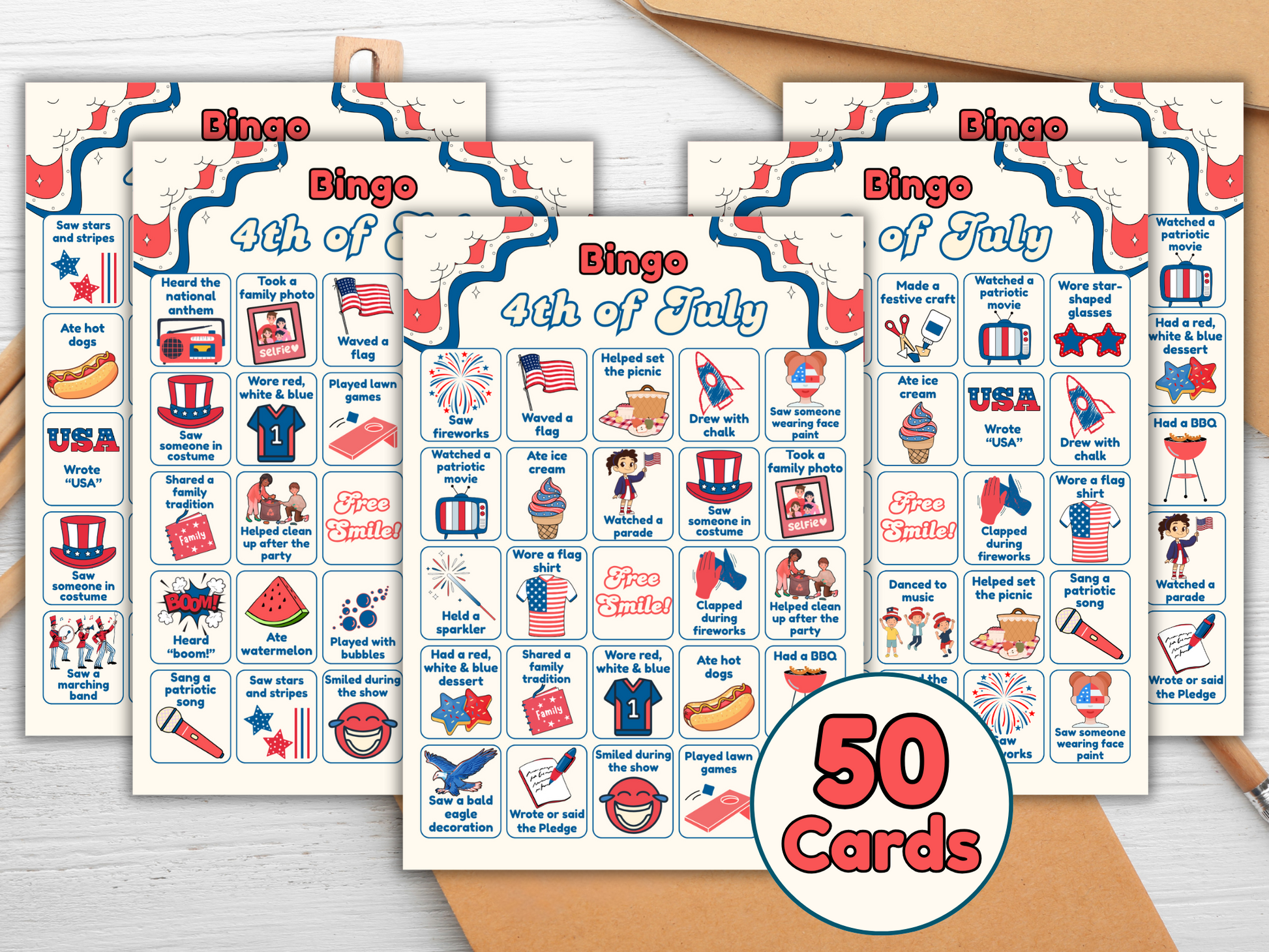 Printable bingo token set – large and small