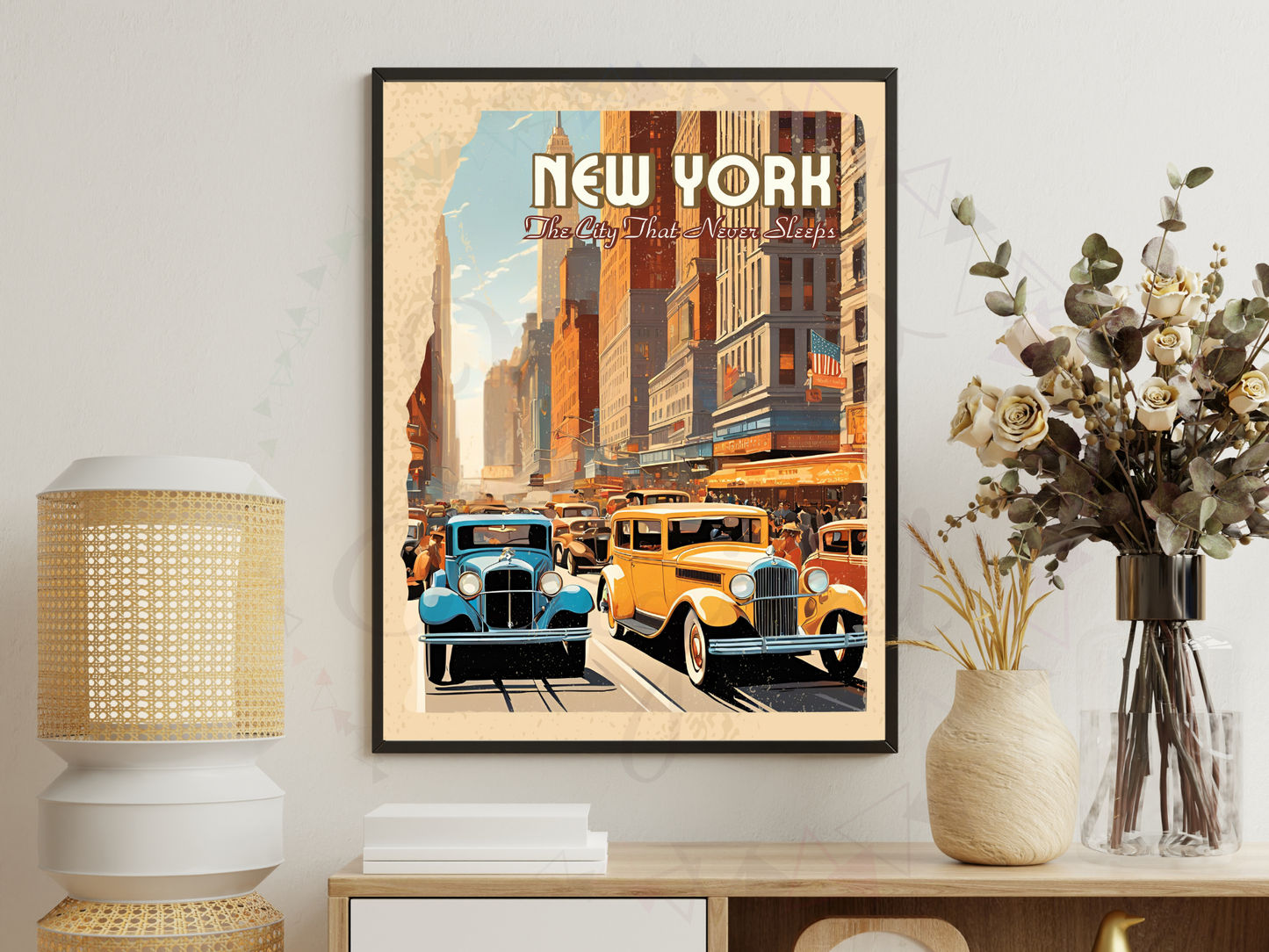 New York Vintage Travel Poster | The City That Never Sleeps