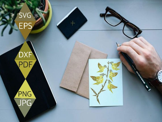 Regel Bird Flower Svg