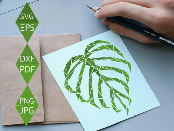 Swiss Cheese Plant Leaf Svg
