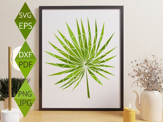 Fan Palm Leaf Svg