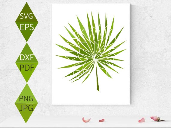 Fan Palm Leaf Svg
