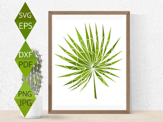 Fan Palm Leaf Svg