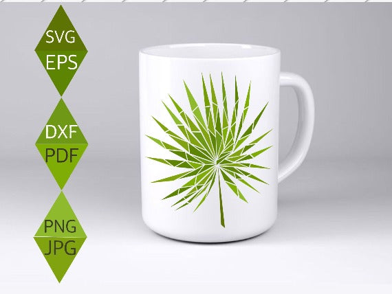 Fan Palm Leaf Svg