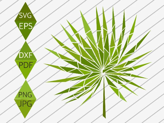 Fan Palm Leaf Svg