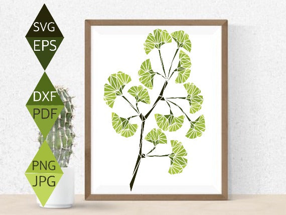 Ginkgo Biloba Leaf Svg