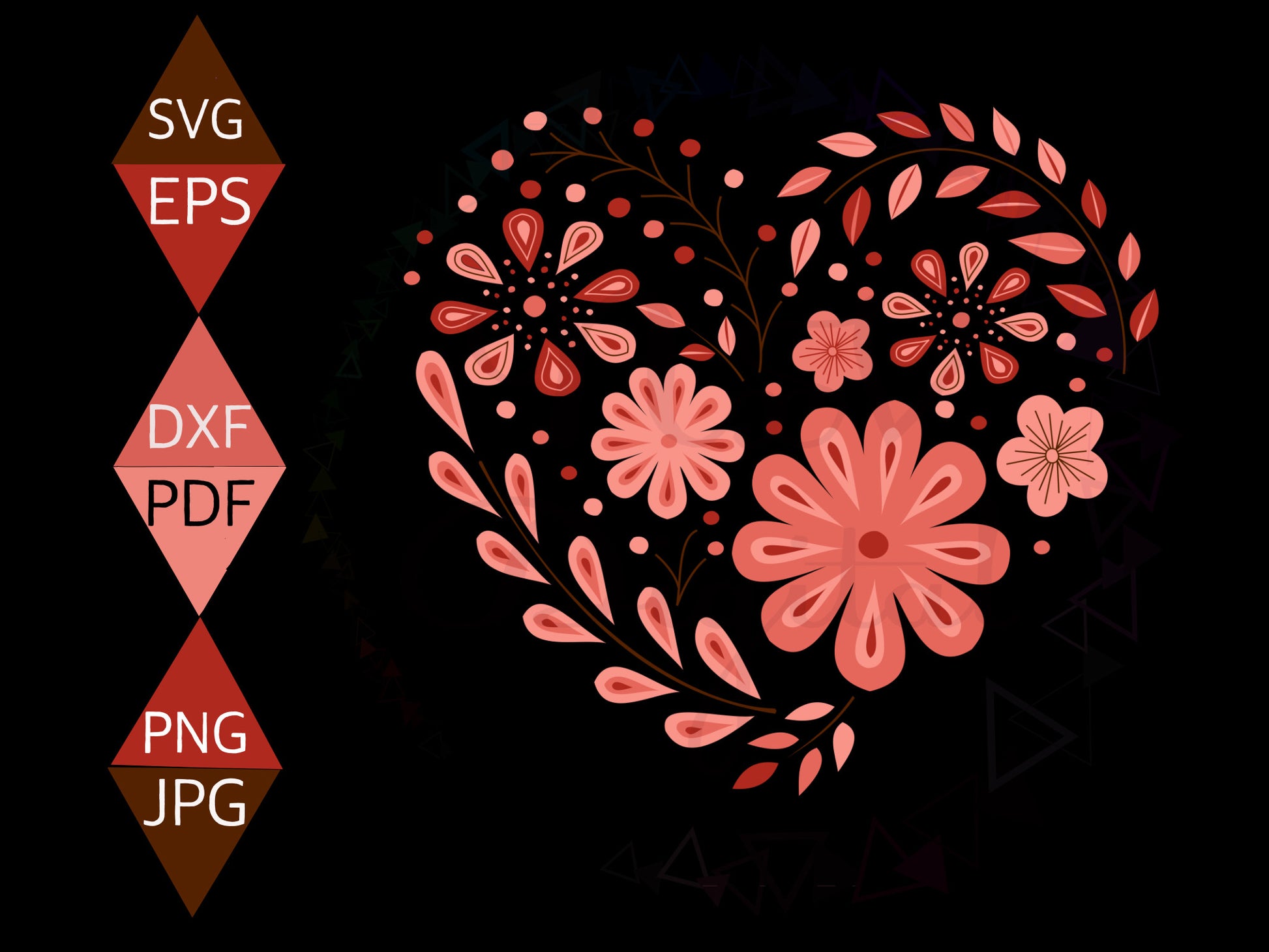 Modern Flowers and leaf design illustration