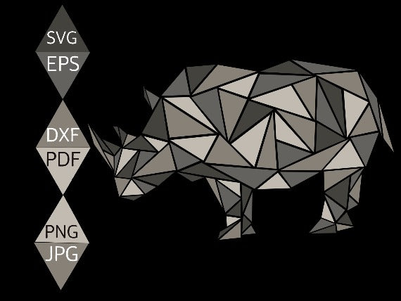 Rustic Rhinoceros Svg