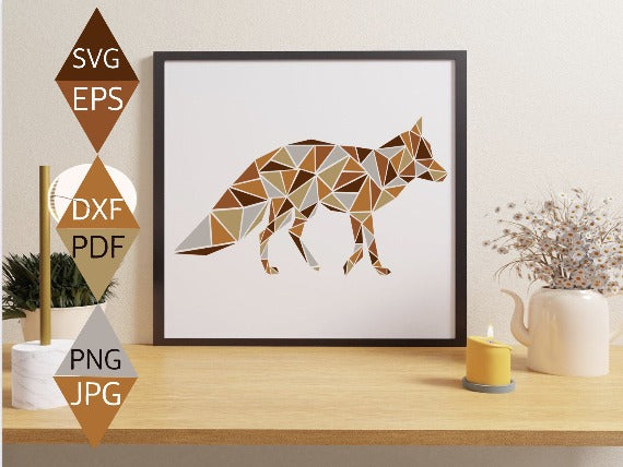 Rustic Orange Fox Svg