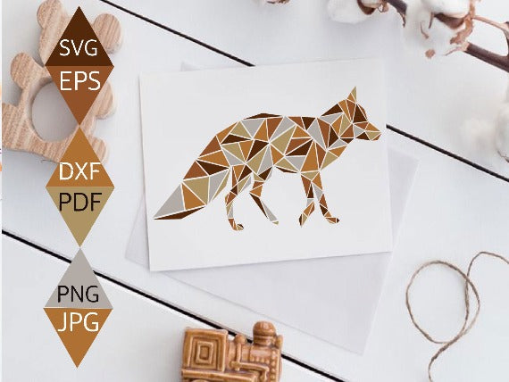 Rustic Orange Fox Svg