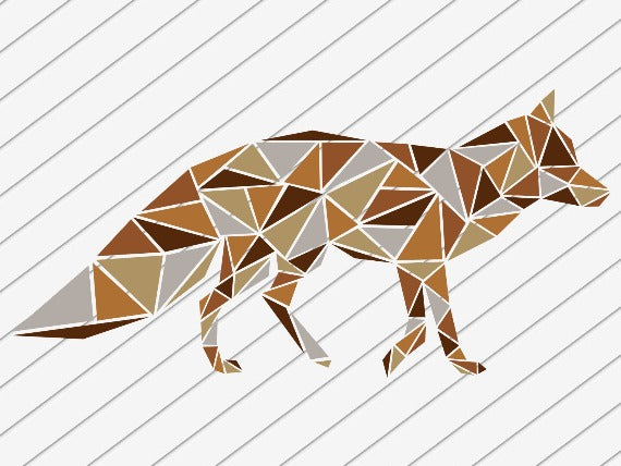Rustic Orange Fox Svg