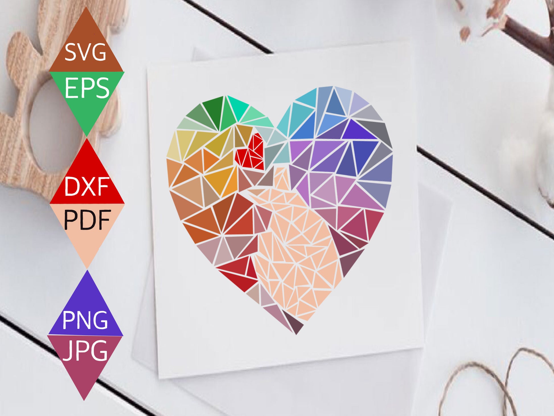 colourful heart shaped with Korean hand heart art print in white paper, Multiple colour, red heart, and hand Design