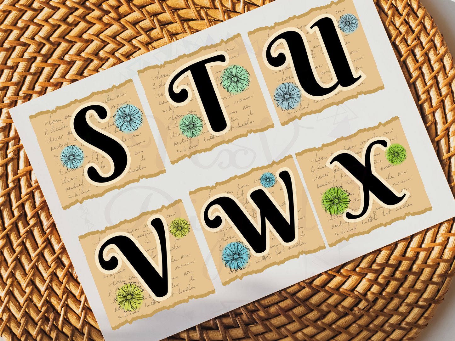 junk journal Alphabet printable