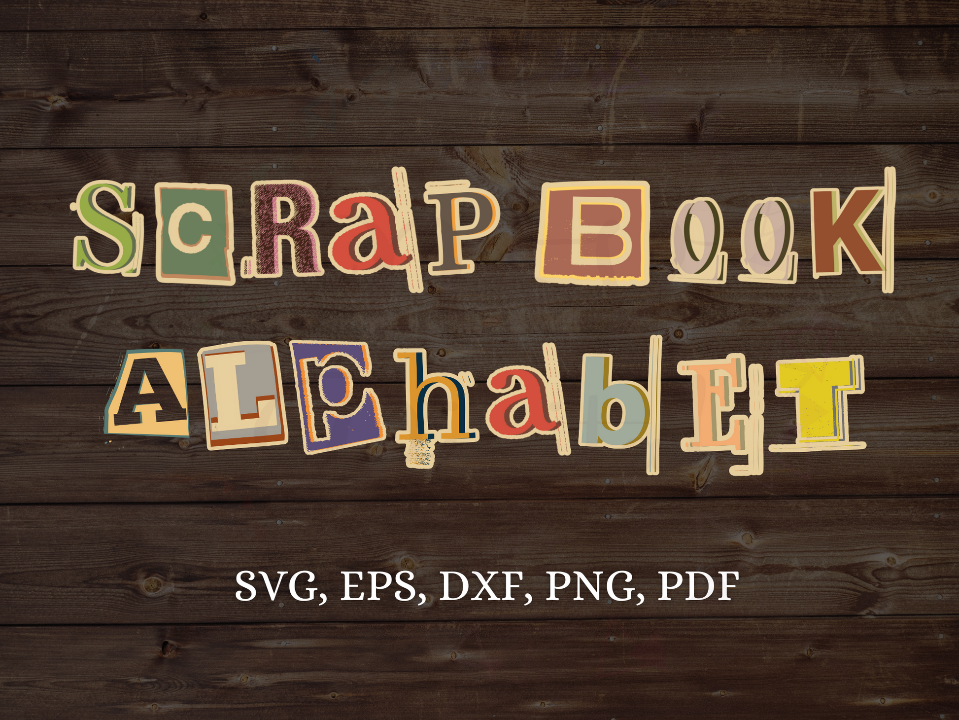 Scrapbook Alphabet Kit Png