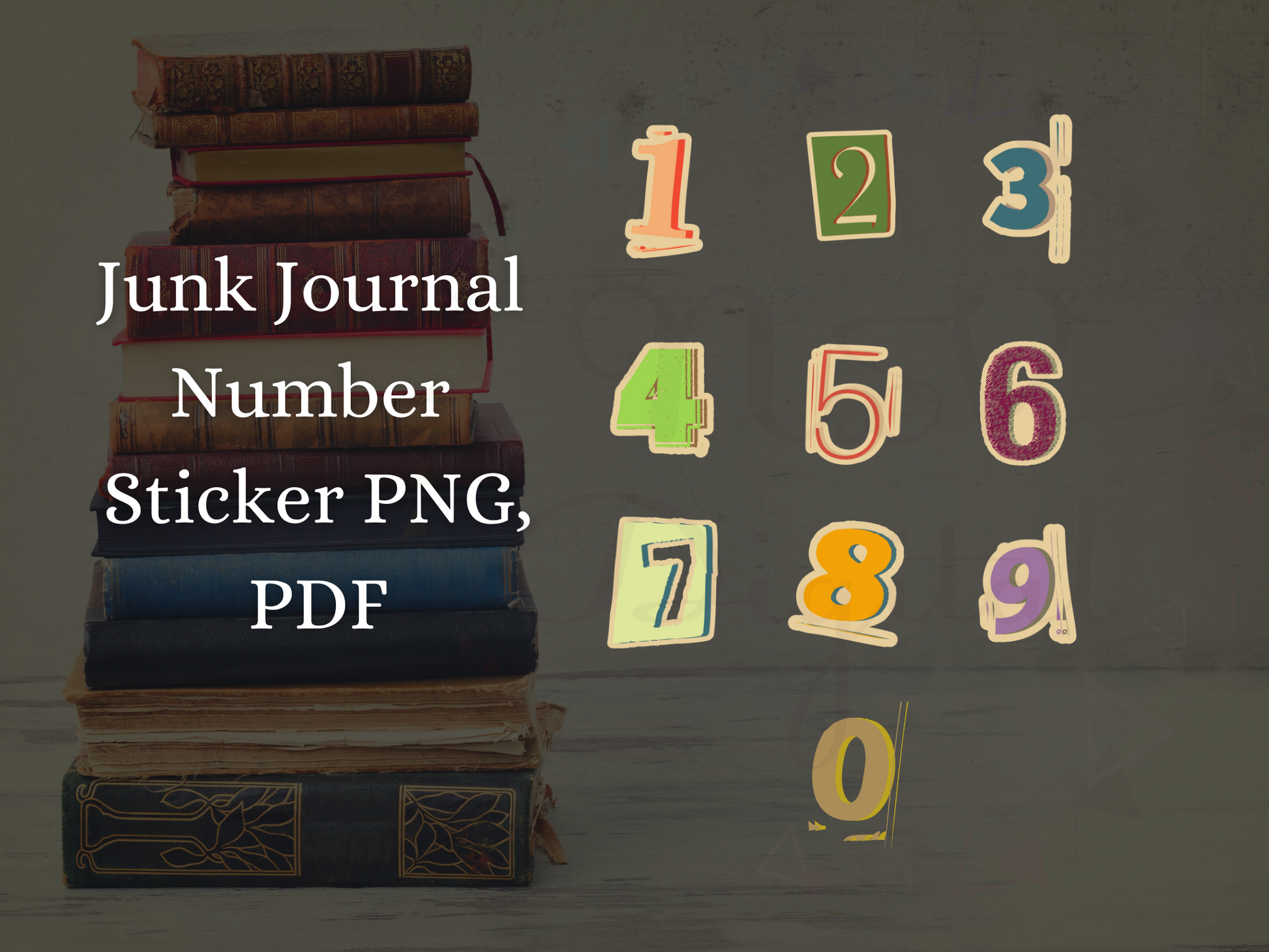 junk journal Numbers printable