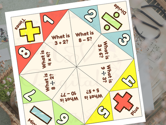 Multiplication problem on a colorful flap