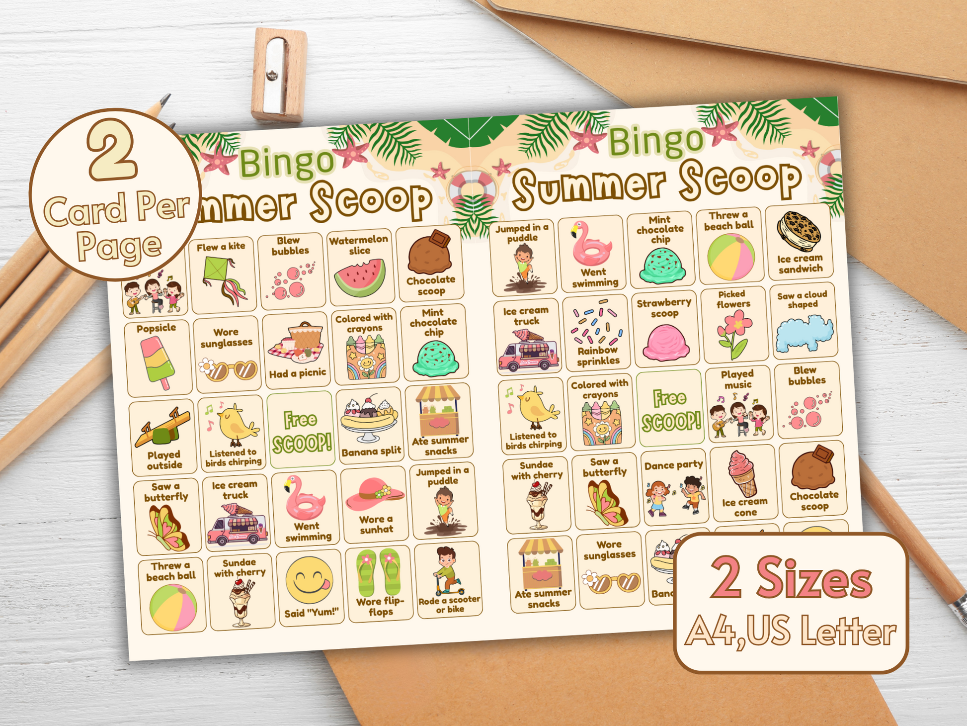 Printable bingo markers or tokens – large and small included
