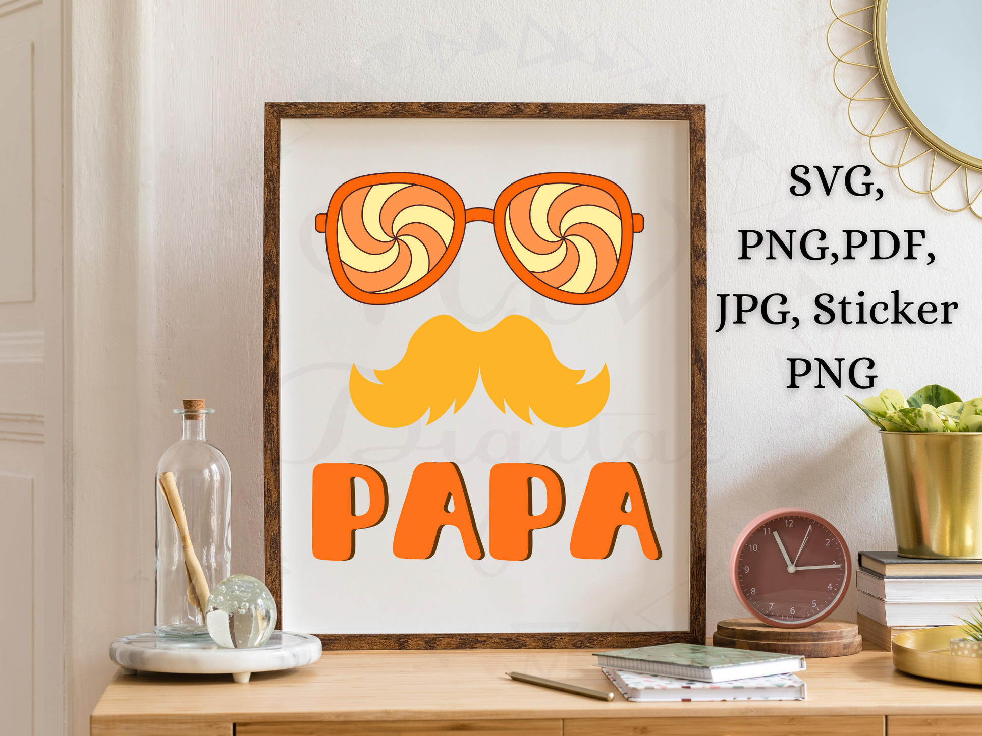 Digital sticker pack displayed in open book mockup