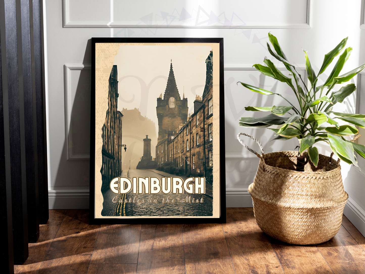 Edinburgh Vintage Travel Poster | Scottish Castle Wall Art