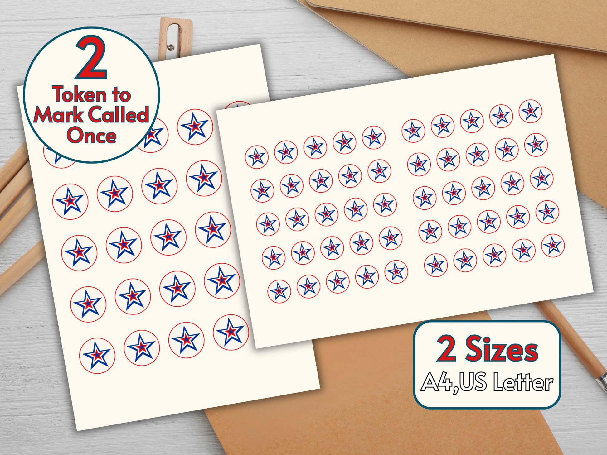 4th of July party scene with bingo game