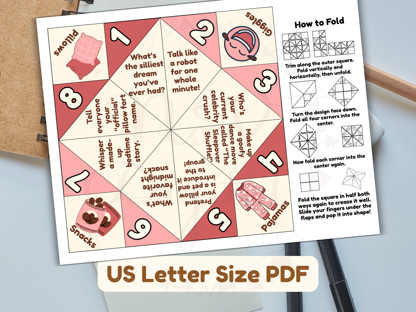 Hands holding the game during a slumber party