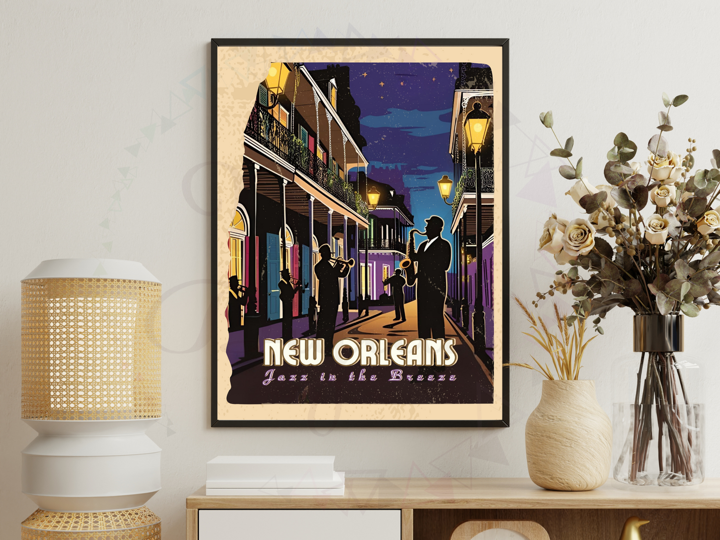 New Orleans Jazz Poster – Vintage Travel Wall Art Printable