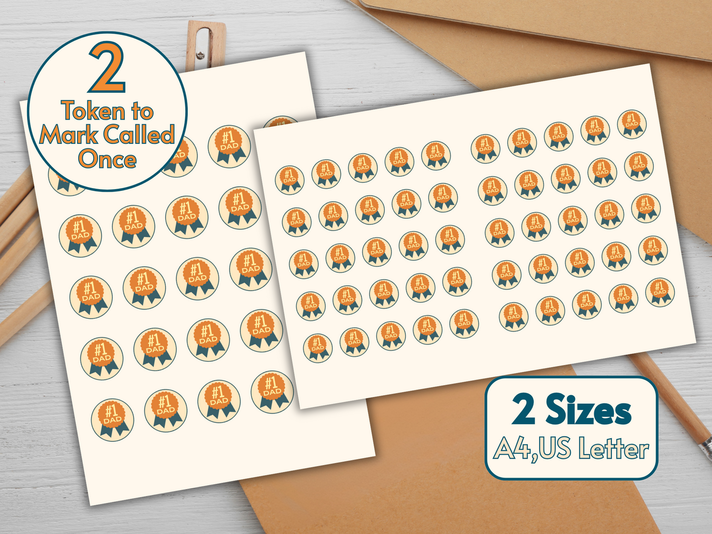 Dad and Me Bingo Card Held in Hand - Retro Father's Day Printable