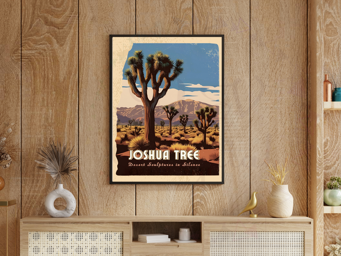 Vintage Joshua Tree artwork inside printed book