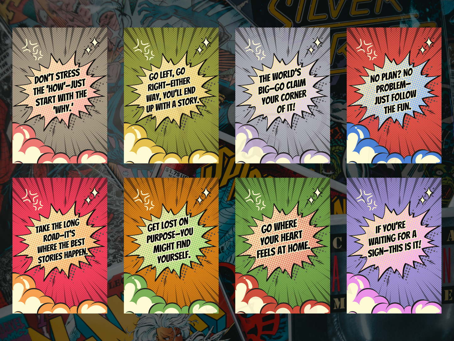 Colorful Comic Affirmation Cards | Fun & Motivating
