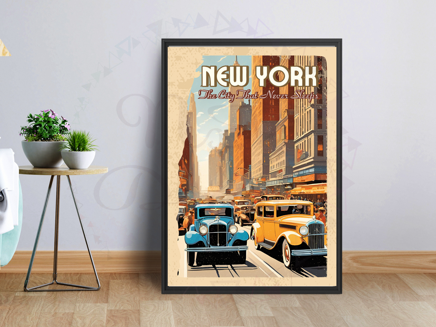 New York Vintage Travel Poster | The City That Never Sleeps